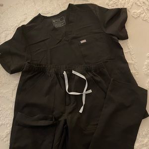 Men’s Black Figs Straight Pant Scrub Set